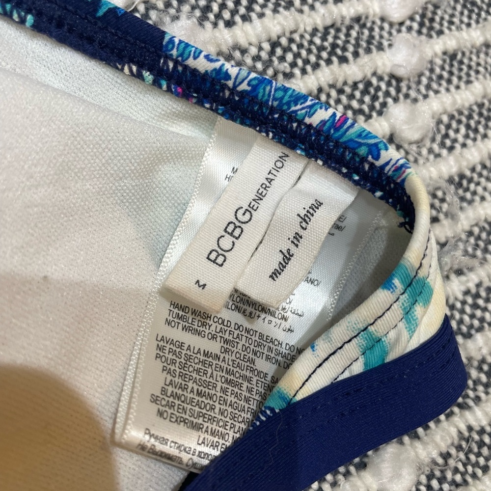 BCBGeneration Blue Patterned Halter Bikini Set - Picture 9 of 16